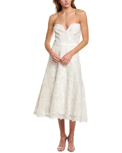 Tadashi Shoji Lace Midi Dress In White