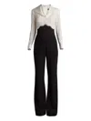 Tadashi Shoji Lace-panel Jumpsuit In Multi