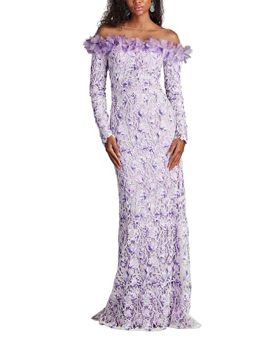 TADASHI SHOJI LIORA EMBROIDERED LACE GOWN