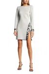 Tadashi Shoji Loren Neoprene Mini Dress In Gray