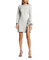 Tadashi Shoji Loren Neoprene Mini Dress In Gray