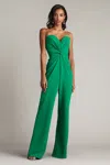 Tadashi Shoji Twist Front Strapless Jumpsuit In Green