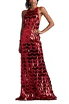 Tadashi Shoji Madysin Sequin Fringe Gown