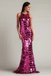 Tadashi Shoji Madysin Sequin Fringe Gown In Multi