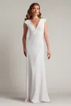 Tadashi Shoji Bos25328lbr Bridal Gown Long A Line Wedding Dress In White