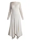 Tadashi Shoji Bos25329md Simple Long Sleeve Wedding Dress In White