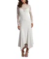 Tadashi Shoji Marzia Illusion Midi Dress In White