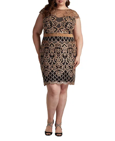TADASHI SHOJI MIRANDA SEQUIN EMBROIDERED DRESS - PLUS SIZE