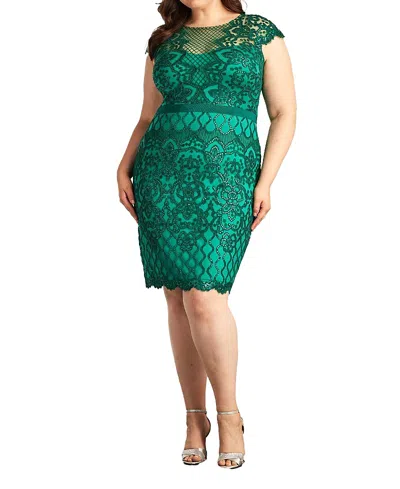 TADASHI SHOJI MIRANDA SEQUIN EMBROIDERED DRESS - PLUS SIZE