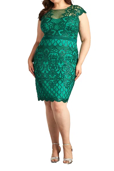 TADASHI SHOJI PLUS MIRANDA SEQUIN EMBROIDERED DRESS