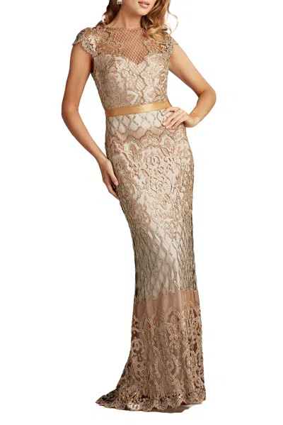 Tadashi Shoji Miranda Sequin Embroidered Gown