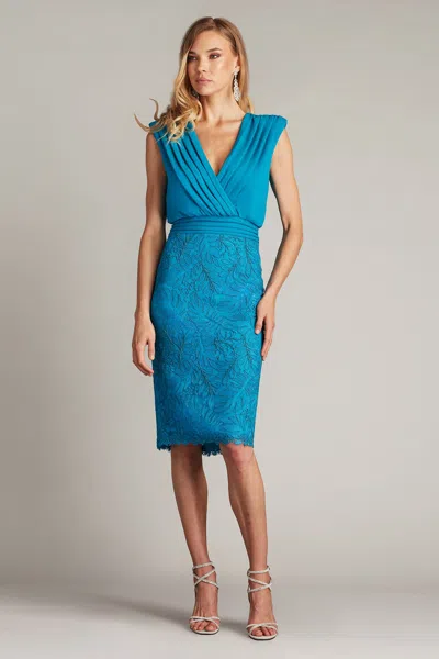 TADASHI SHOJI NEWELL EMBROIDERED BLOUSON DRESS