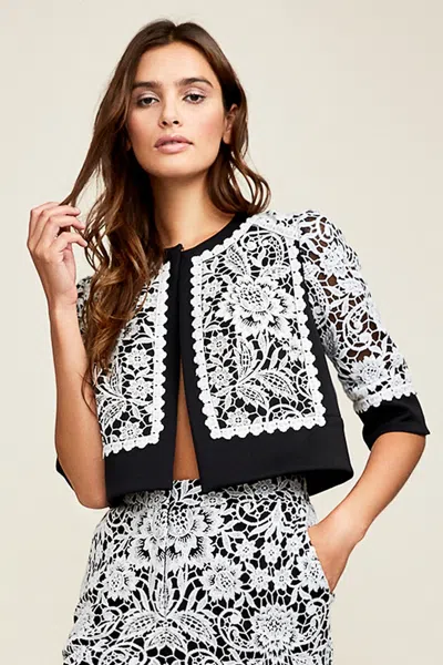 Tadashi Shoji Official Online Boutique Angeline Lace Jacket In Multi