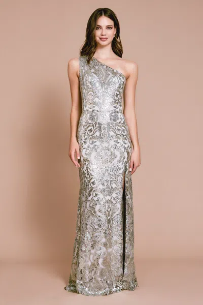 Tadashi Shoji Official Online Boutique Askins Crystal Slit Gown