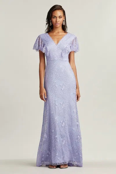 Tadashi Shoji Official Online Boutique Ayano A-line Gown In Lavender