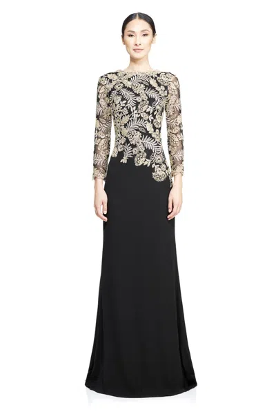 Tadashi Shoji Official Online Boutique Daru Gown In Black