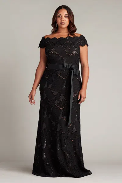 Tadashi Shoji Official Online Boutique Demie Embroidered Mini Paillette Gown In Animal Print