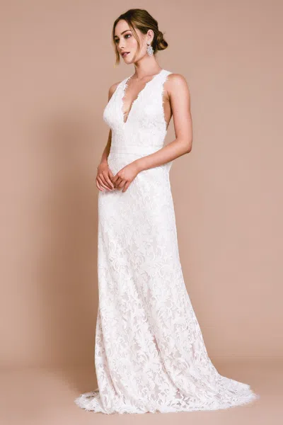 Tadashi Shoji Official Online Boutique Keladry Razor Back Gown In Multi