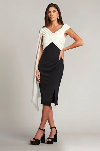 Tadashi Shoji Official Online Boutique Kulman Cape-sleeve Dress In White