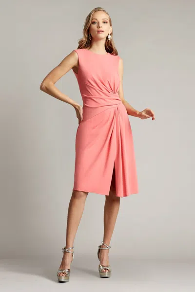 Tadashi Shoji Official Online Boutique Morris Draped Crepe Dress In Sunrise