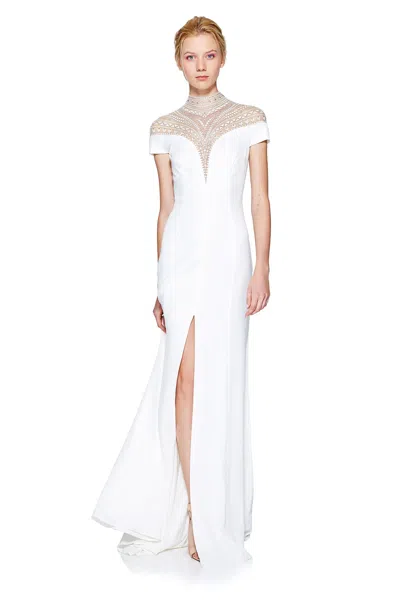 Tadashi Shoji Official Online Boutique Piper Gown In White