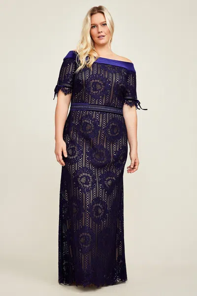 Tadashi Shoji Official Online Boutique Rosina Gown In Blue