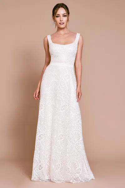 Tadashi Shoji Official Online Boutique Xena Sleeveless A-line Gown In Multi