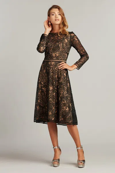 Tadashi Shoji Official Online Boutique Zera Fit-and-flare Midi Dress In Red