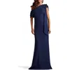 TADASHI SHOJI TADASHI SHOJI ONE-SHOULDER CREPE COLUMN GOWN