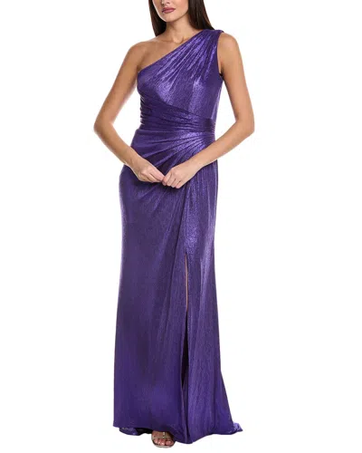 Tadashi Shoji One-shoulder Maxi Dress In Purple