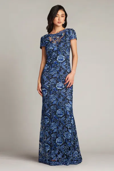 TADASHI SHOJI ORAN EMBROIDERED TULLE GOWN