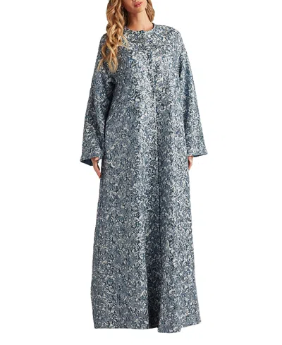 Tadashi Shoji Ostak Sequin Embroidered Caftan Gown In Multi