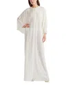 Tadashi Shoji Plaunt Lace Caftan Gown In White