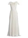 Tadashi Shoji Cassiel Pleated Chiffon Gown