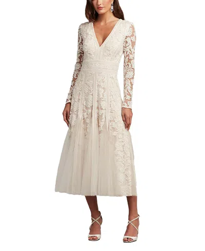 Tadashi Shoji Rafferty Lace Midi Dress In Ivory