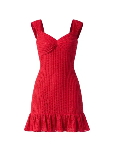 Tadashi Shoji Brely Lace Mini Dress In Red