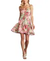 Tadashi Shoji Scout Floral Print Mini Dress In Pink