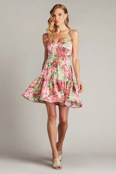Tadashi Shoji Scout Floral Print Mini Dress In Multi