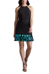 Tadashi Shoji Selena Neoprene Sequin-fringe Mini Dress