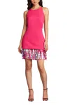 Tadashi Shoji Selena Neoprene Sequin-fringe Mini Dress