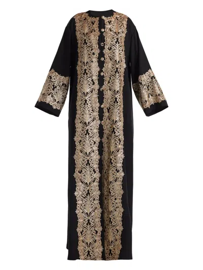 Tadashi Shoji Kaftankleid Mit Pailletten In Schwarz