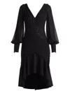 Tadashi Shoji Sequin Lace Midi Dress In Black