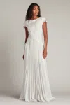 Tadashi Shoji Cassiel Pleated Chiffon Gown In Multi