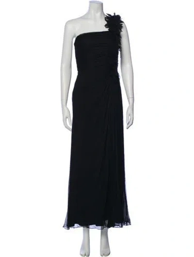 Pre-owned Tadashi Shoji Silk Long Dress In Blue