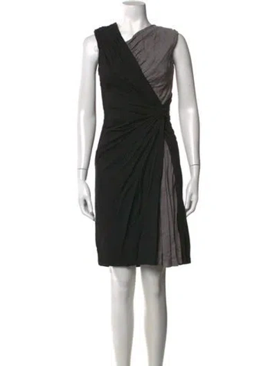 Pre-owned Tadashi Shoji Silk Mini Dress In Black