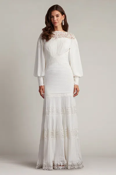 TADASHI SHOJI SILVERADO BLOUSON SLEEVE GOWN