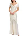 Tadashi Shoji Solid Gown In White