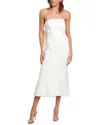 Tadashi Shoji Solid Midi Dress In White