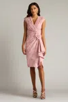 Tadashi Shoji Textured Jacquard Sleeveless Dress In Multi