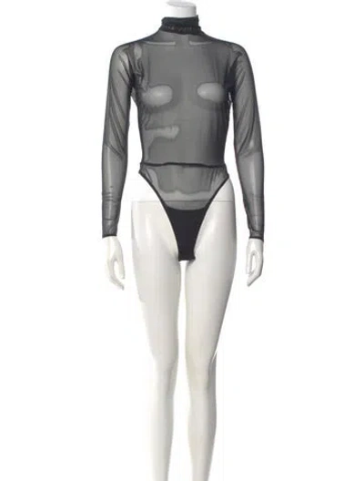 Pre-owned Tadashi Shoji Vintage 1980's Bodysuit W/ Tags In Black